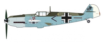 BF 109E-4 "Franz von Werra" II/JG-3, Sept 1940, 1:48, Hobby Master