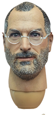 Cabeza de Steve Jobs con gafas