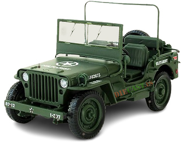 Jeep Willys MB, Segunda GM, Ejército USA, 1:18, KDW