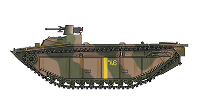 LVT(A)-2 10th Marine Amtrack Bttn., "Beach Yellow 1", Iwo Jima, 1945, 1:72, Hobby Master