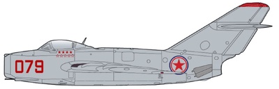 MIG-15bis "Rojo 079" Voluntarios del Pueblo Chino, Corea del Norte, 1950s