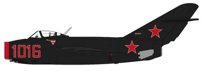 MIG15bis "Experimental" Red 1016/N15YY, Museo del Combate Aéreo, Kansas, 1:72, Hobby Master
