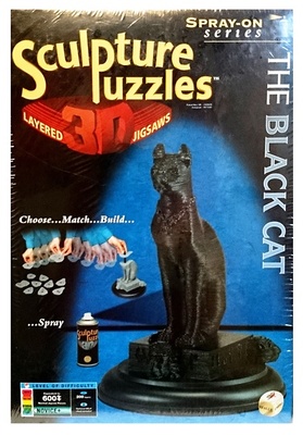 Puzzle 3D, The black cat, Multicolour Series