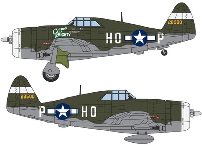 Republic P-47D Thunderbolt, 42-8500/HO-P, ‘Cripes A’ MIGHTY’