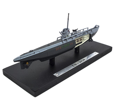 Submarino U-9, Alemania, Segunda Guerra Mundial, 1:350, Editions Atlas