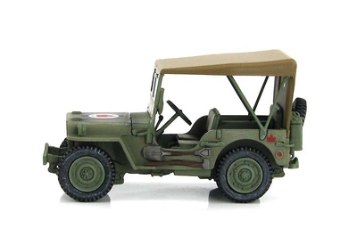 US Willys Jeep 39R Wing, 400 Sqn., RCAF, Dinamarca, Julio, 1945, 1:48, Hobby Master
