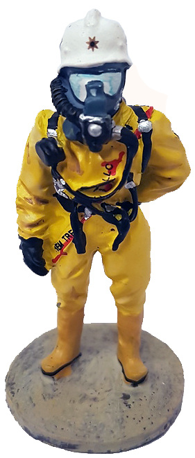 .Firefighter in hazmat suit, Stockholm, 2002, 1:30, Del Prado 
