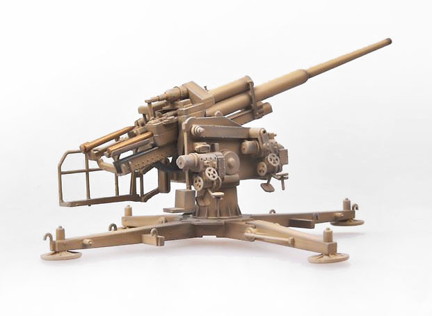 128 mm barrel Flak 40 with cross support, Germany, 1944, 1:72, Modelcollect 