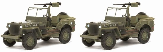 1/4 Ton 4x4 Truck w/.50cal Heavy Machine Gun (Twin Pack), 1:72, Dragon Armor 