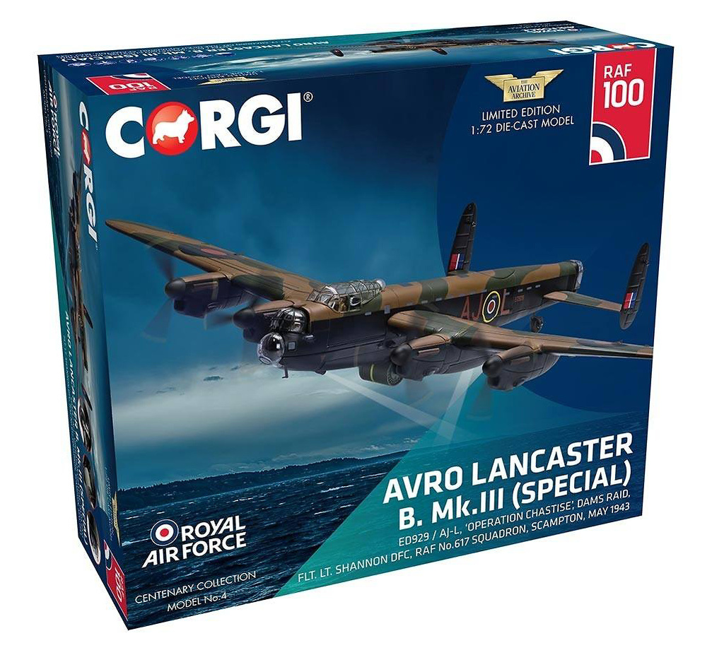 Avro Lancaster B. Mk.III (Special) ED929 / AJ-L, ‘Operation Chastise’, Dams Raid, 1:72, Corgi 