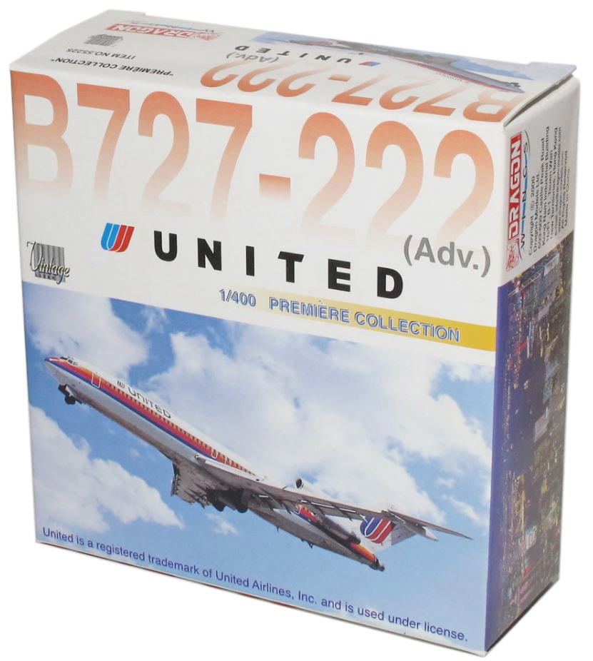 B727-222 (Adv.) United Airlines, 1:400, Dragon Wings 
