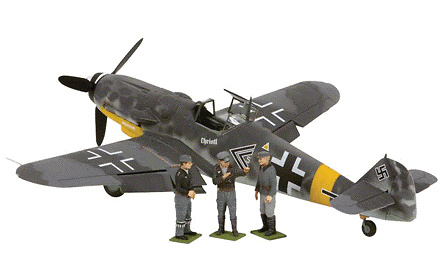 BF109G Luftwaffe II/JG 52, Gerhard Barkhorn, c/3 Figuras, 1:32, Corgi 