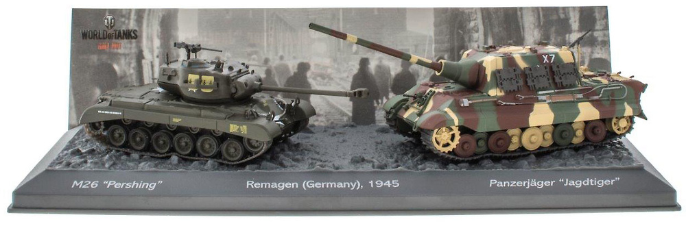 Batalla de Remagen, M26 'Pershing' + Panzerjager 'Jagdtiger', 1945, 1/72, Salvat 