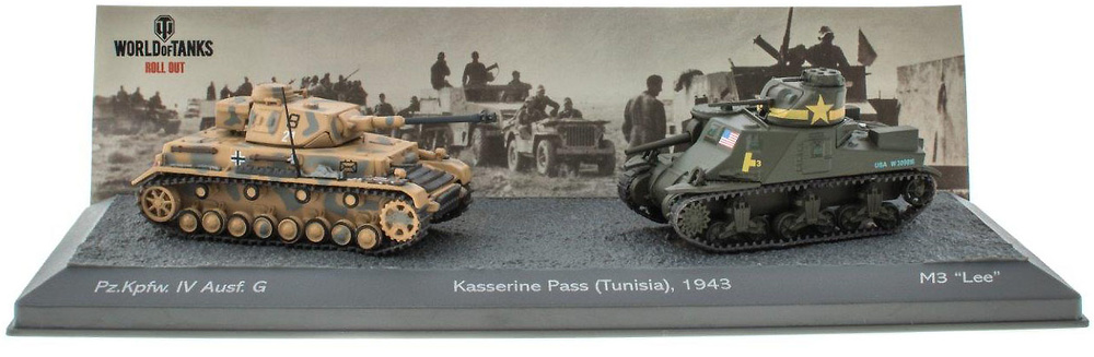 Batalla del Paso de Kasserine, Panzer IV + M3 Lee, Túnez, 1943, 1/72, Salvat 