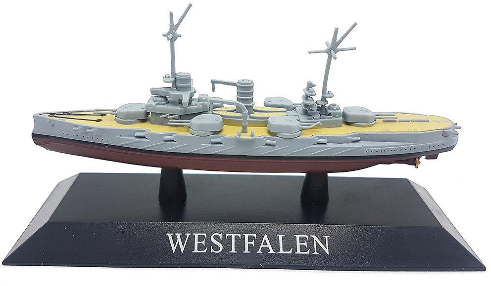 Battleship Westfalen, Kriegsmarine, 1909, 1: 1250, DeAgostini 
