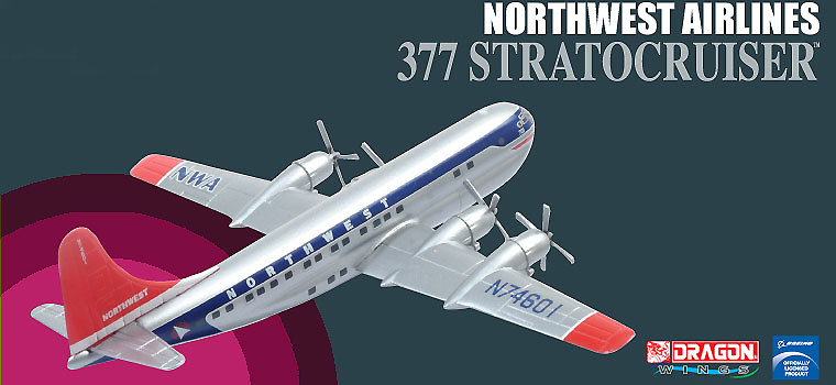 Boeing 377 Northwest Airlines con sección de hangar , 1:400, Dragon Wings 