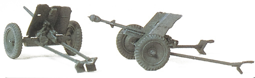 Cañón anti carro 3,7 cm. PAK L/45, (2 piezas) Alemania 1939-45, 1:87, Preiser 
