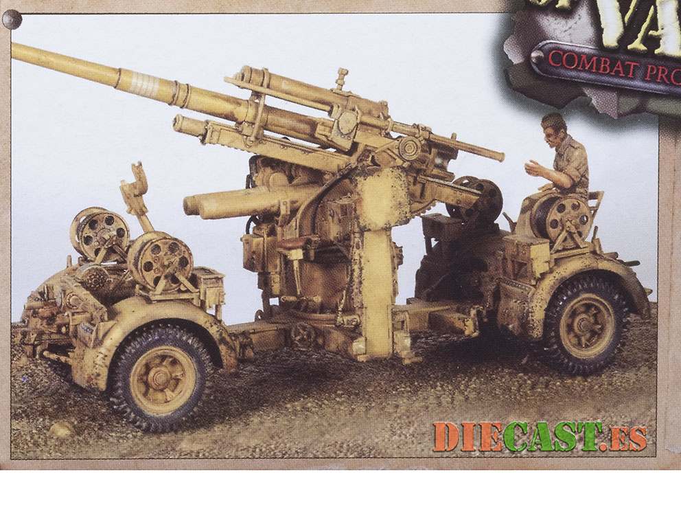 Cañón de 88mm Flak 36/37con remolque, Afrika Korps, El Alamein, 1942, 1:32, Forces of Valor 