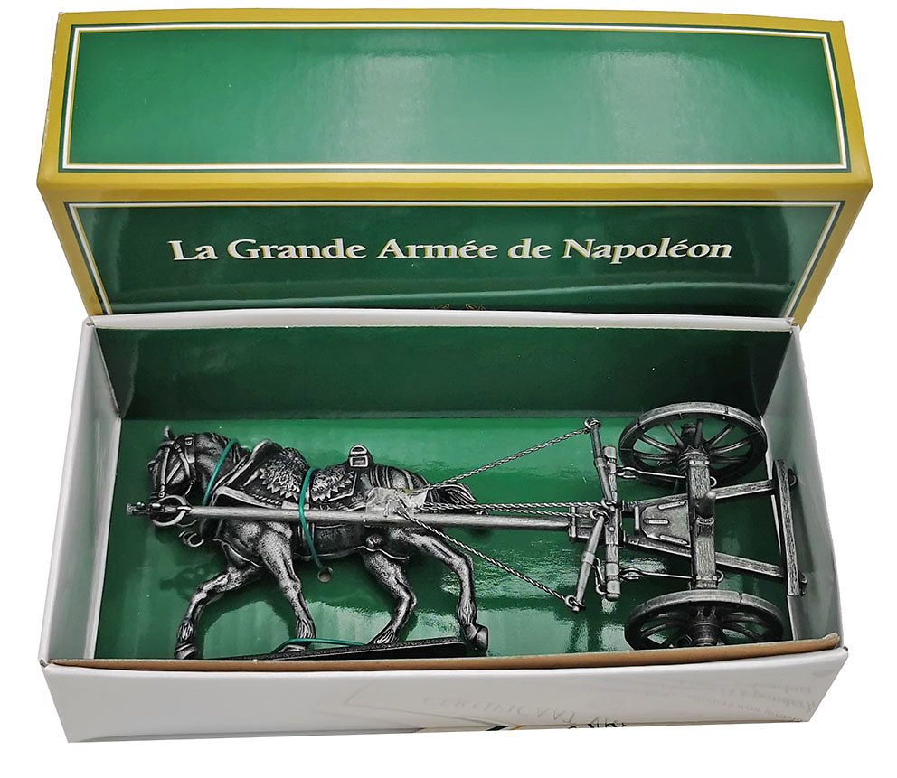 Carriage Field Cannon (12 pounds), Gribeauval System, Horse Draft, 1:24, Atlas Editions 