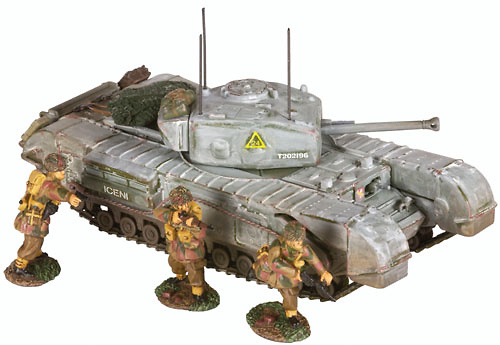 Churchill MK.VII Tank & 3 Infantry Figures, 1:50, Corgi 