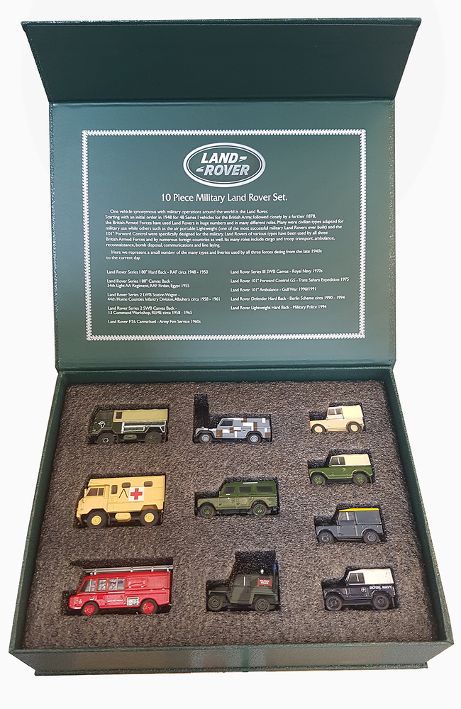 Conjunto de 10 Land Rover, 1:76, Oxford 