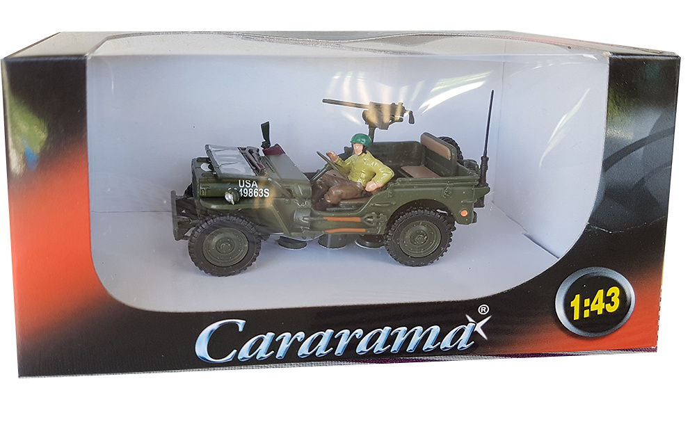 Converted Jeep with driver, 1:43, Cararama 