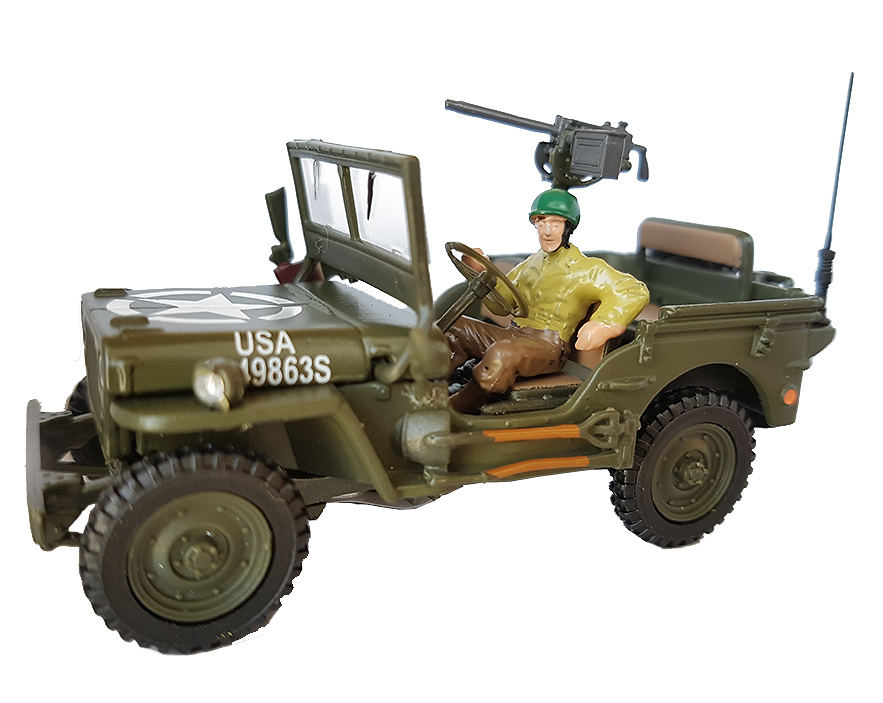 Converted Jeep with driver, 1:43, Cararama 