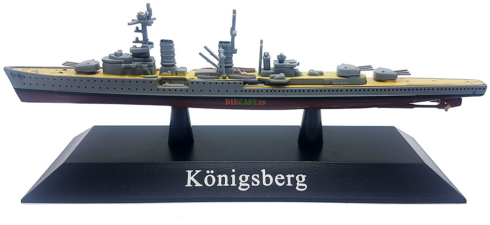Crucero Ligero Königsberg, Kriegsmarine, 1929, 1:1250, DeAgostini 