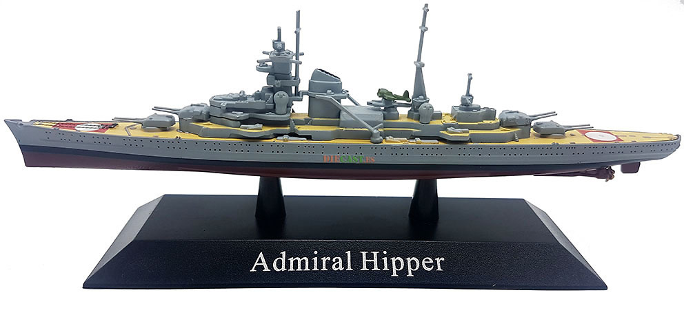 Crucero Pesado Admiral Hipper, Kriegsmarine, 1939, 1:1250, DeAgostini 