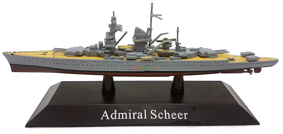 Cruero Pesado Admiral Scheer, Kriegsmarine, 1933, 1:1250, DeAgostini 