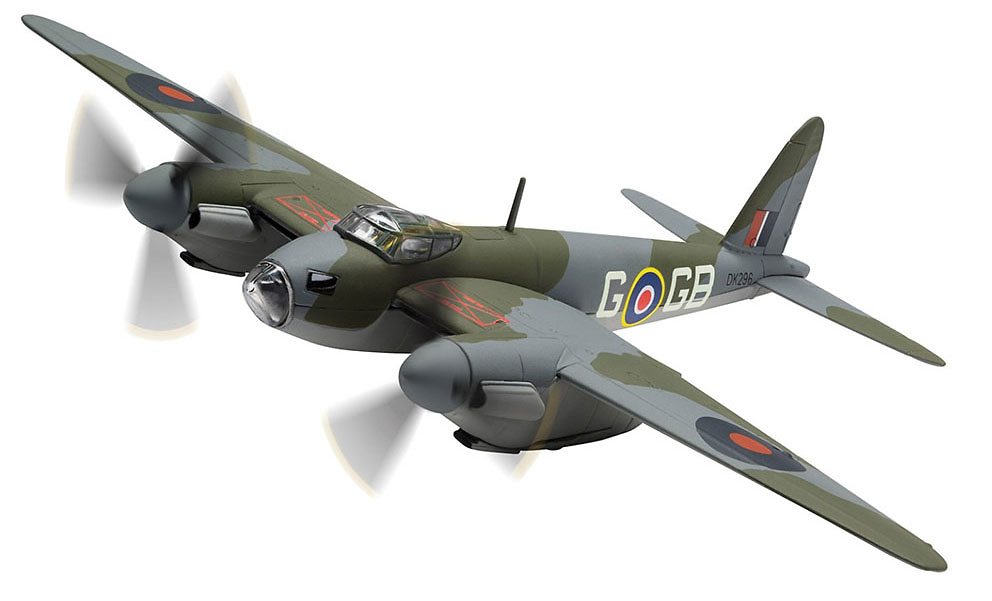 D.H Mosquito B.IV, DK296 / GB-G, Flight lieutenant D A G ‘George’ Parry, RAF No.105 Squadron, Junio, 1942, 1:72, Corgi 