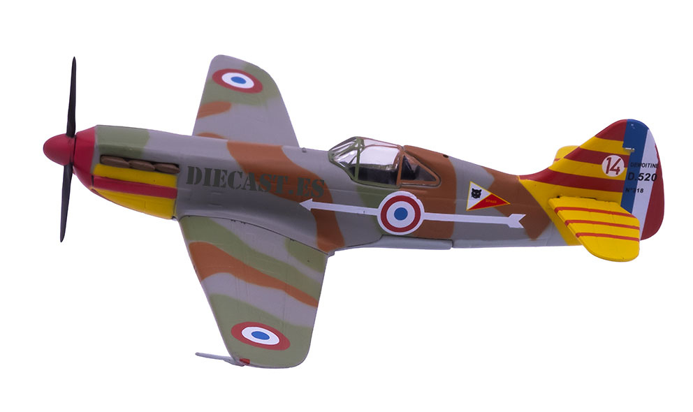 Dewoitine D.520, piloto Marcel Albert, 1941, 1:72, Atlas 