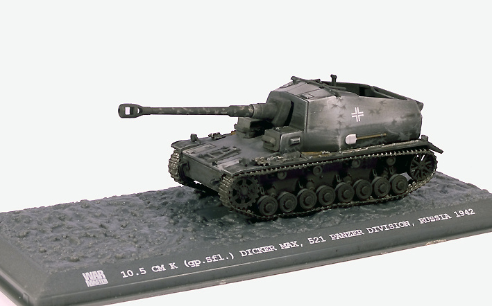 Dicker Max 10.5cm K gpSfl 521 Panzer Division, Rusia, 1942, 1:72, War Master 