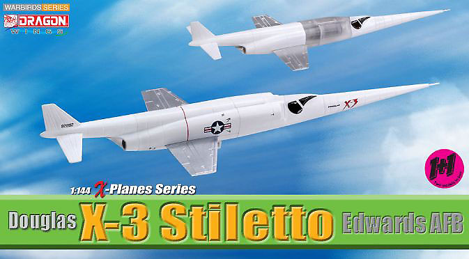 Douglas X-3 Stiletto, Edwards Air Force Base (California), 1:144, Dragon Wings 