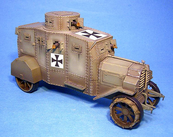 E-V/4 Panzerkraftwagen Ehrhardt, vehículo acorazado alemán, 1ª Guerra Mundial, 1:30, John Jenkins 