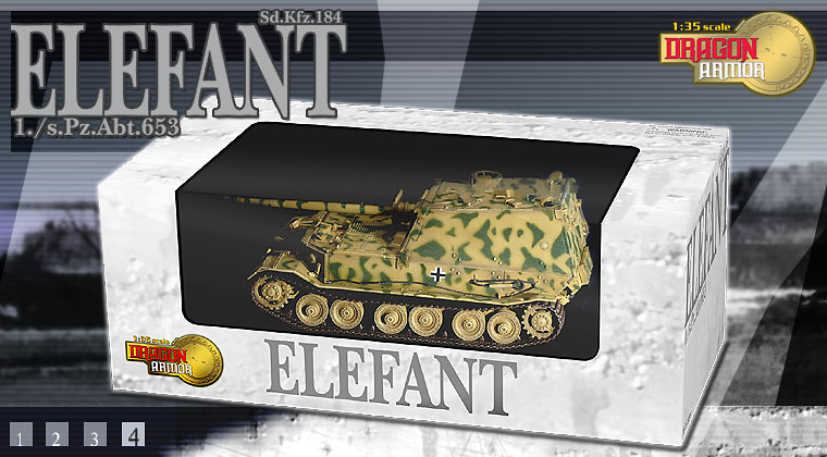 Elephant Sd.Kfz 184, 1./s.Pz.Abt.653, 1:35, Dragon Armor 