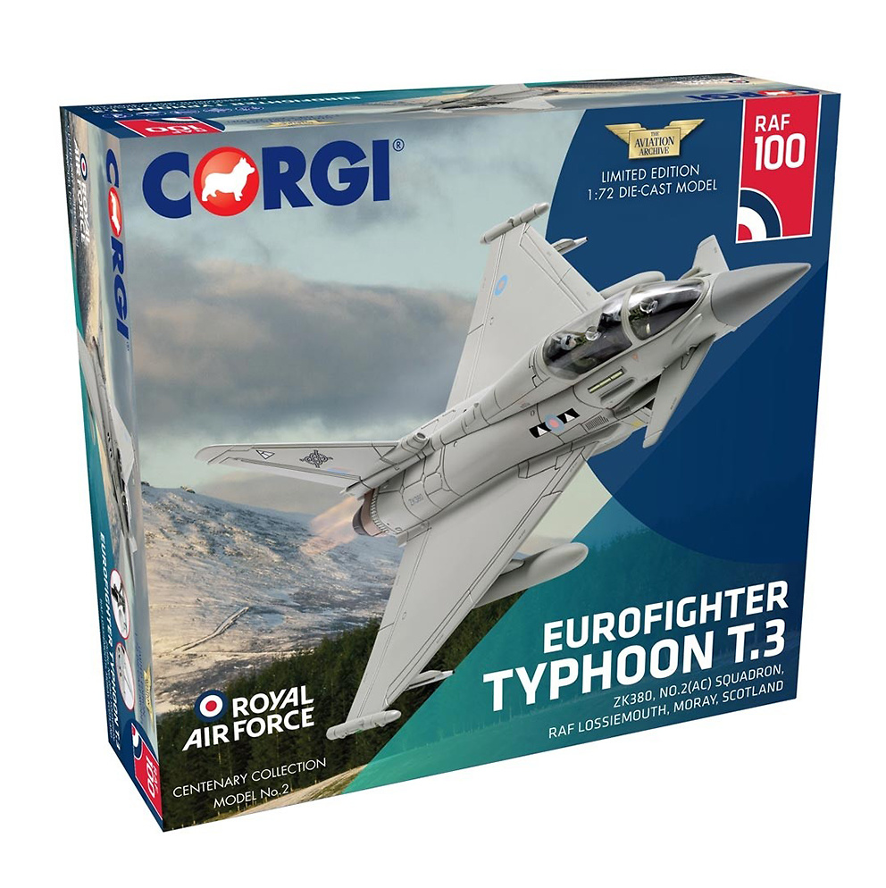Eurofighter Typhoon T.3 ZK380 No.2(AC) Squadron, 1:72, Corgi 
