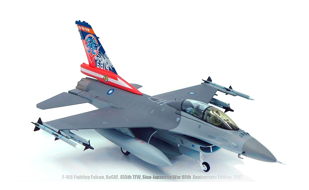 F-16C Fighting Falcon ROCAF, 455th Tactical Fighter Wing, 80 Aniv. Guerra Chino-Japonesa, Base Aérea de Chiayi, 2007, 1:72, JC Wings 
