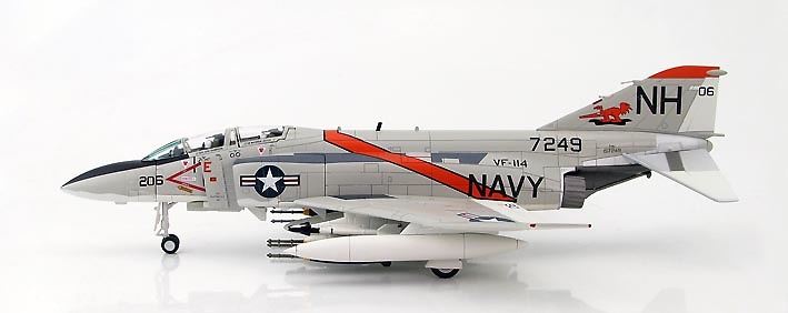 F-4J Phantom II BuNo. 157249/NH206, VF-114, USS Kitty Hawk, 1972, 1:72, Hobby Master 