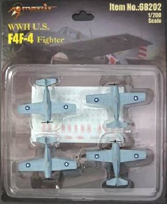 F4F-4 Wildcat, (4 unidades), 1:200, Merit 