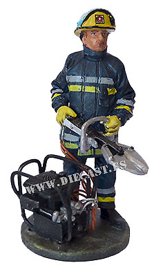 Firefighter in Fire Retardant Suit, Dublin, Republic of Ireland, 2002, 1:30, Del Prado 