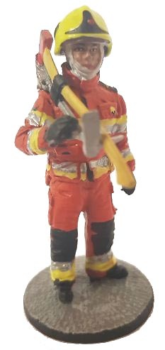Firefighter with experimental fireproof suit of structures, 2008, 1:30, Del Prado 