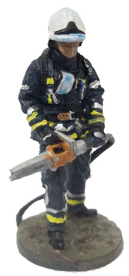 Firefighter with fire retardant suit, Belgium, 2003, 1:30, Del Prado 