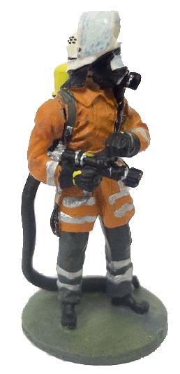 Firefighter with fireproof suit, Germany, 2000, 1:30, Del Prado 