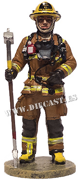 Firefighter with flame-retardant suit, Montreal, Canada, 2003, 1:30, Del Prado 