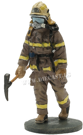 Firefighter with flame-retardant suit, Quebec, Canada, 2003, 1:30, Del Prado 