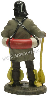 Firefighter with lifebuoy, Germany 1900, 1:30, Del Prado 