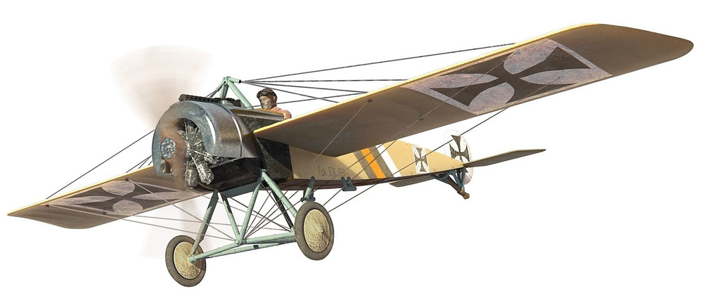 Fokker E.II, piloto Kurt von Crailsheim, FFA 53, Monthois, Francia, Octubre, 1915, 1:48, Corgi 