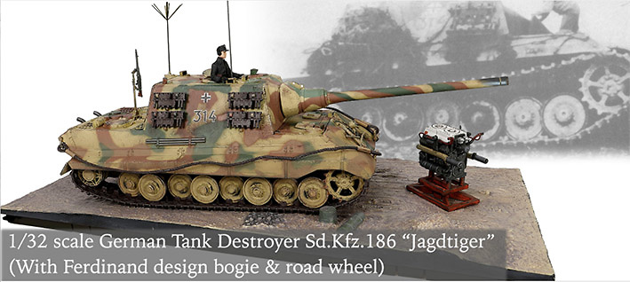 Force of Valor 801024A,German Sd.Kfz.186 Panzerjager Tiger Ausf.B Heavy Tank 