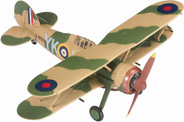 Gloster Gladiator Mk.I - L8009, YK-I, FO Peter Wykeham-Barnes, 1:72, Corgi 